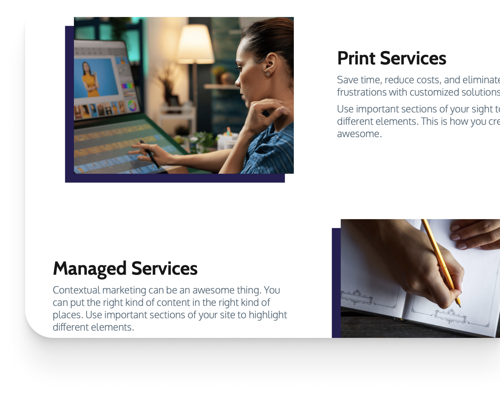 Features on a website screenshot-1