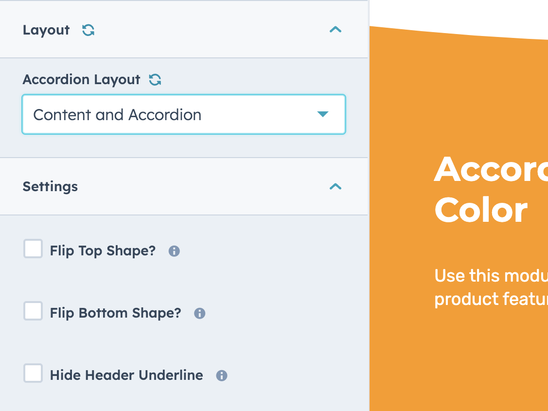 Accordion with Background Color Module by Web Canopy Studio