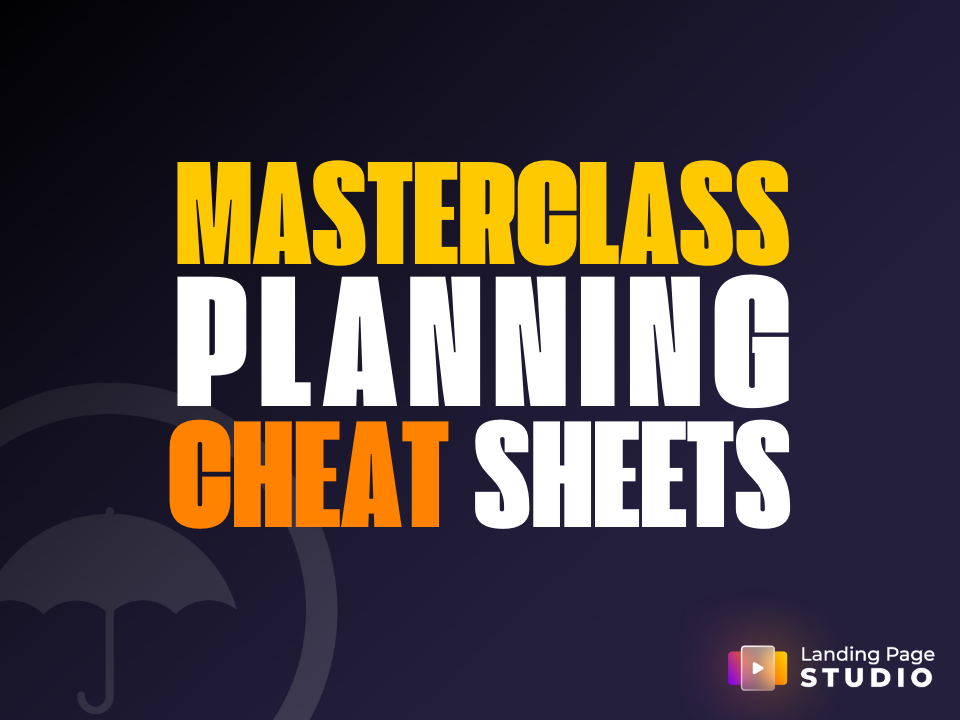 Masterclass Planning Cheat Sheets